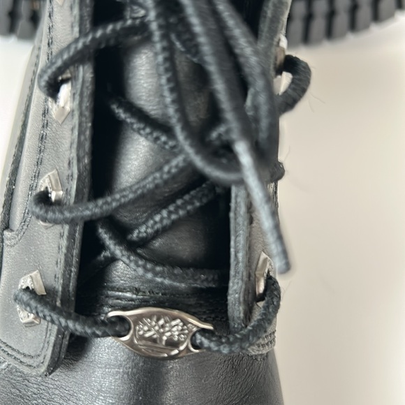 Timberland Black Leather Size 6 Lace up Hiking Boots - Picture 7 of 9
